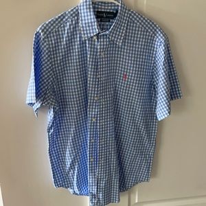 Ralph Lauren Short Sleeve Dress Shirt Size: L
